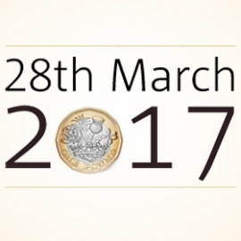 New £1 coin to enter circulation 28th March 2017